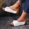Fashion Summer Women's Shoes 2025 Flower Hollow Wedge Heel Slippers Women's Fashionable Casual Outdoor Beach Sandals Women Mules Slides