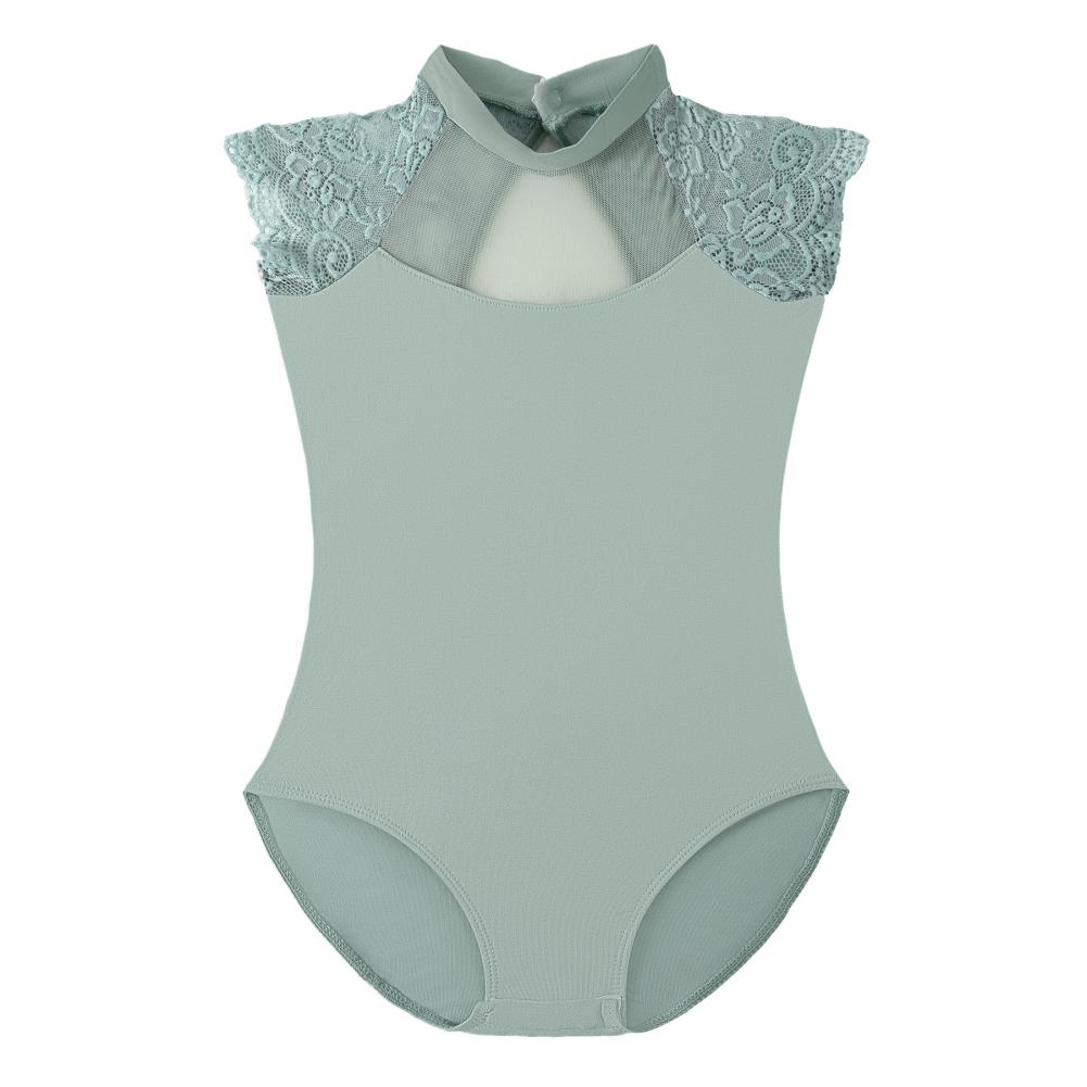 

Кружевное балетное трико для девочек с воротником-стойкой и открытой спиной, гимнастическое трико, хлопковое балетное боди, детские танцевальные трико для девочек 140 чёрный