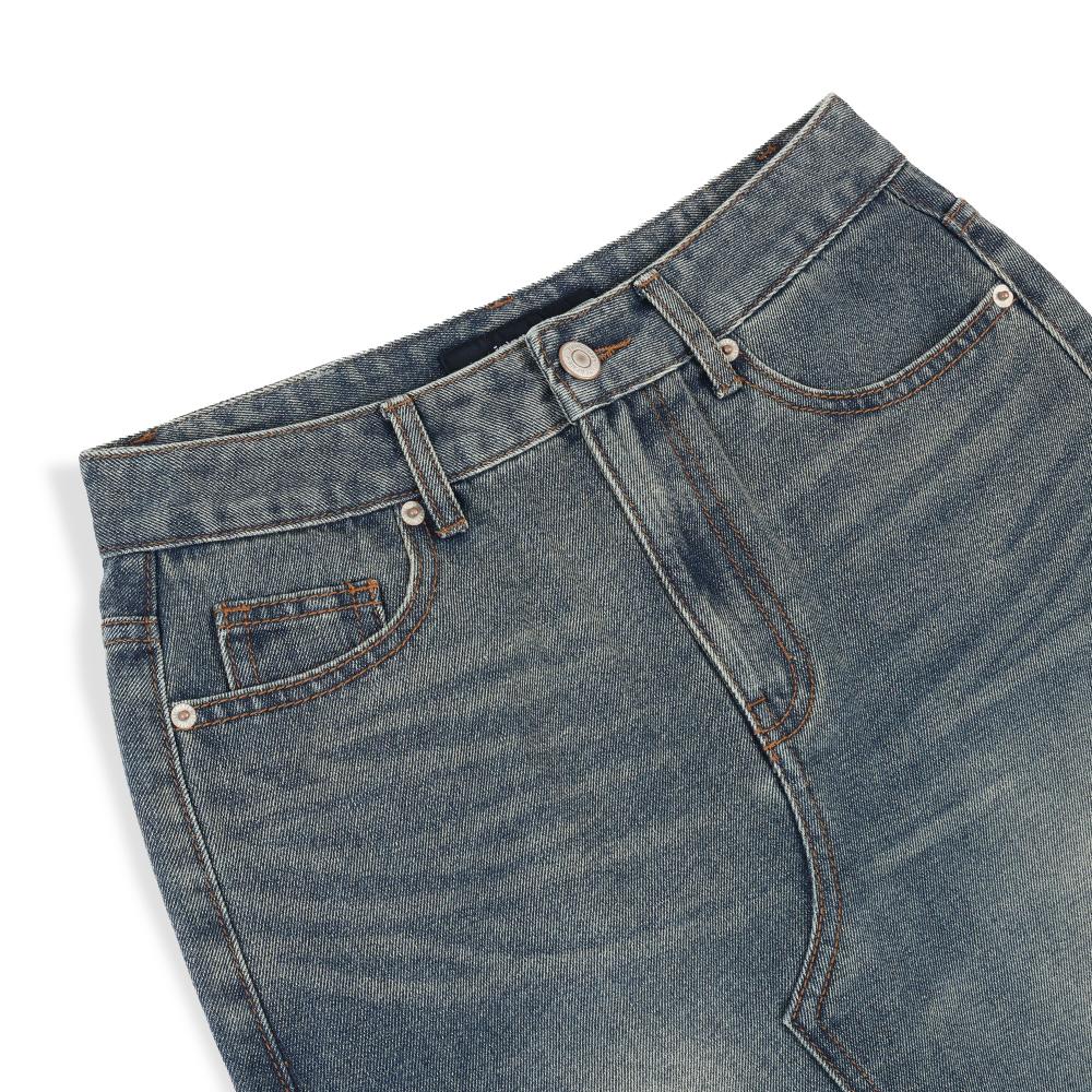 INTERCREW Women'S Cat Sand H-Line Long Denim Skirt Blue Ita2Sl61Abl