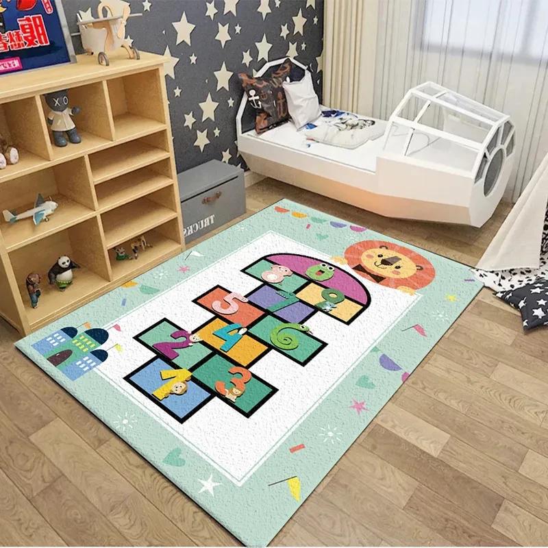 

М який килим з цифрами для гри в класики, килимок для підлоги, нековзний, для хлопчиків, дівчаток, малюків, навчальний, килимова доріжка для ігрової кімнати, спальні, класу 60*90cm