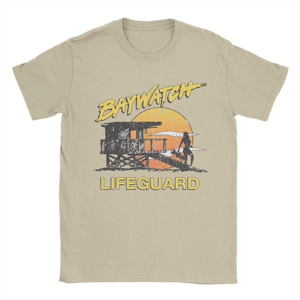 Oversized T Shirt Summer Baywatch Lifeguard Sunset 1989 Hipster T Shirts Cotton Tshirt Men Aesthetic Short Sleeve Top Tees