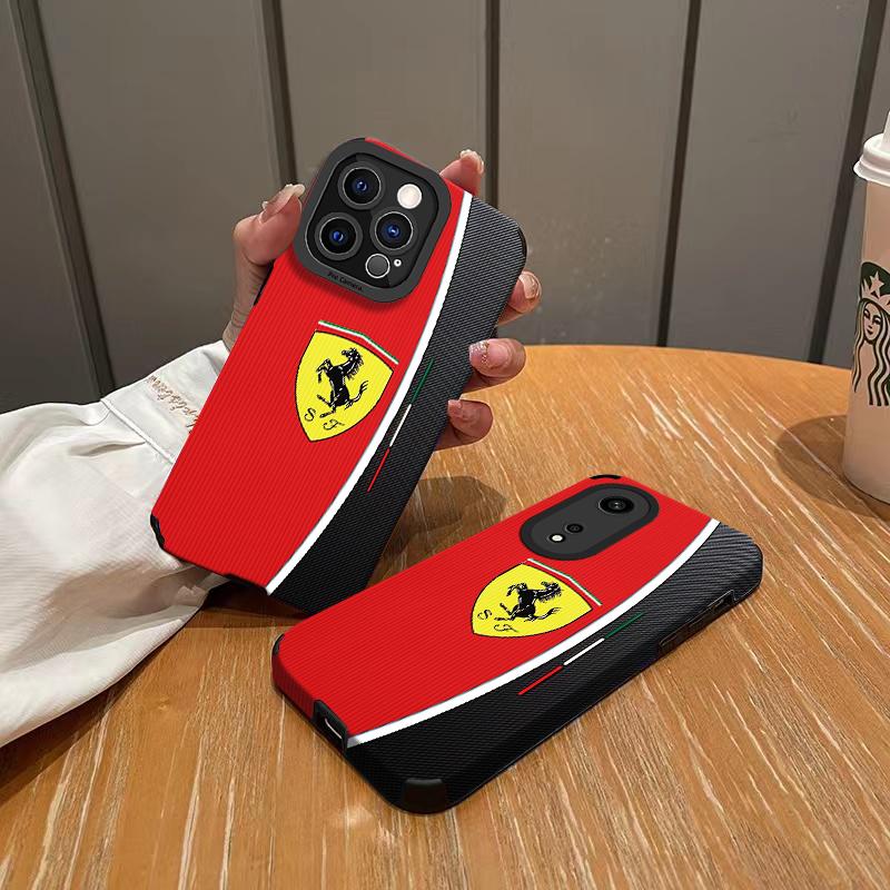 Auto-Emblem All-inclusive Handyhülle Für Ferrari Racing Für iPhone 11 12 13 14 15 16 17 Pro X XR XS Max Mini 7 8 Plus Zubehör