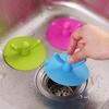 Silicone Bathtub Floor Drain 3 Colors For Kitchen Bathroom Accessories Hair Stopper Portable Kitchen Sink Stopper Drain Plug