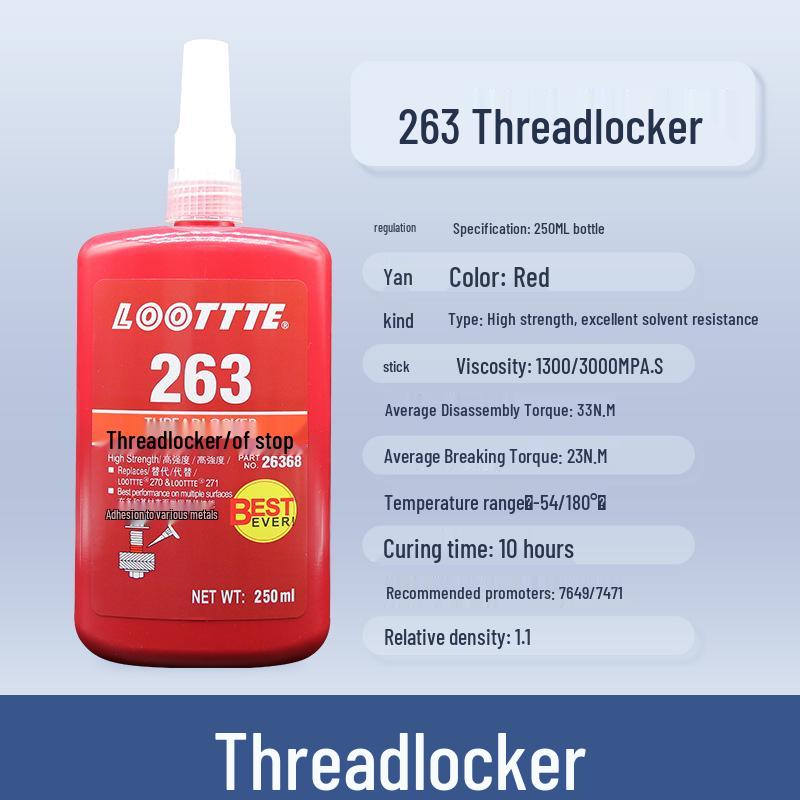 Anaerobic Thread Locking Sealant: 243, 222, 242, 262, 263, 271, 272, 277