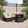 VidaXL Garden Lounge Set with Cushions 7 Pcs Brown Braided Resin 3275143