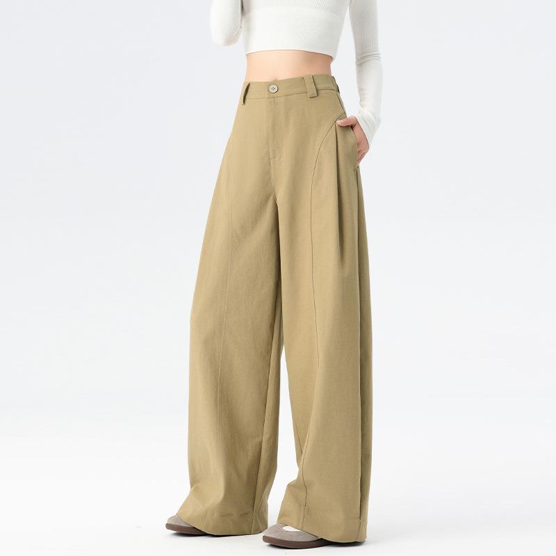 Jialiang Korean Style High Waist Wide Leg Pants – Women's Spring 2026 Collection