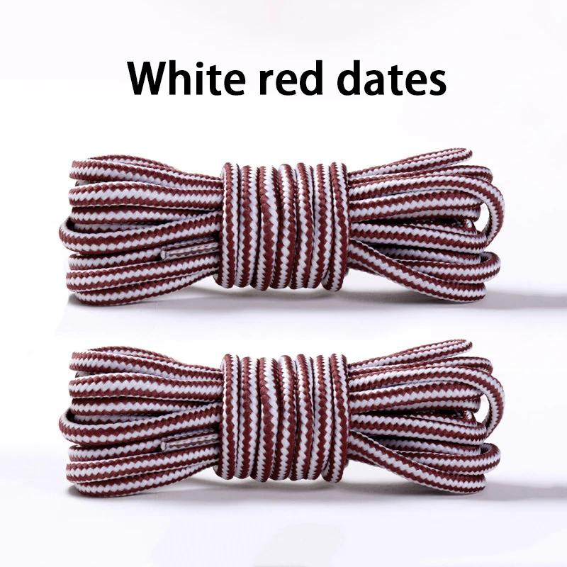 2 Pair NEW Heavy Duty Round Boot Laces Durable Striped Shoelaces for Hiking Work Boots Outdoor Sports Sneaker Shoe Laces