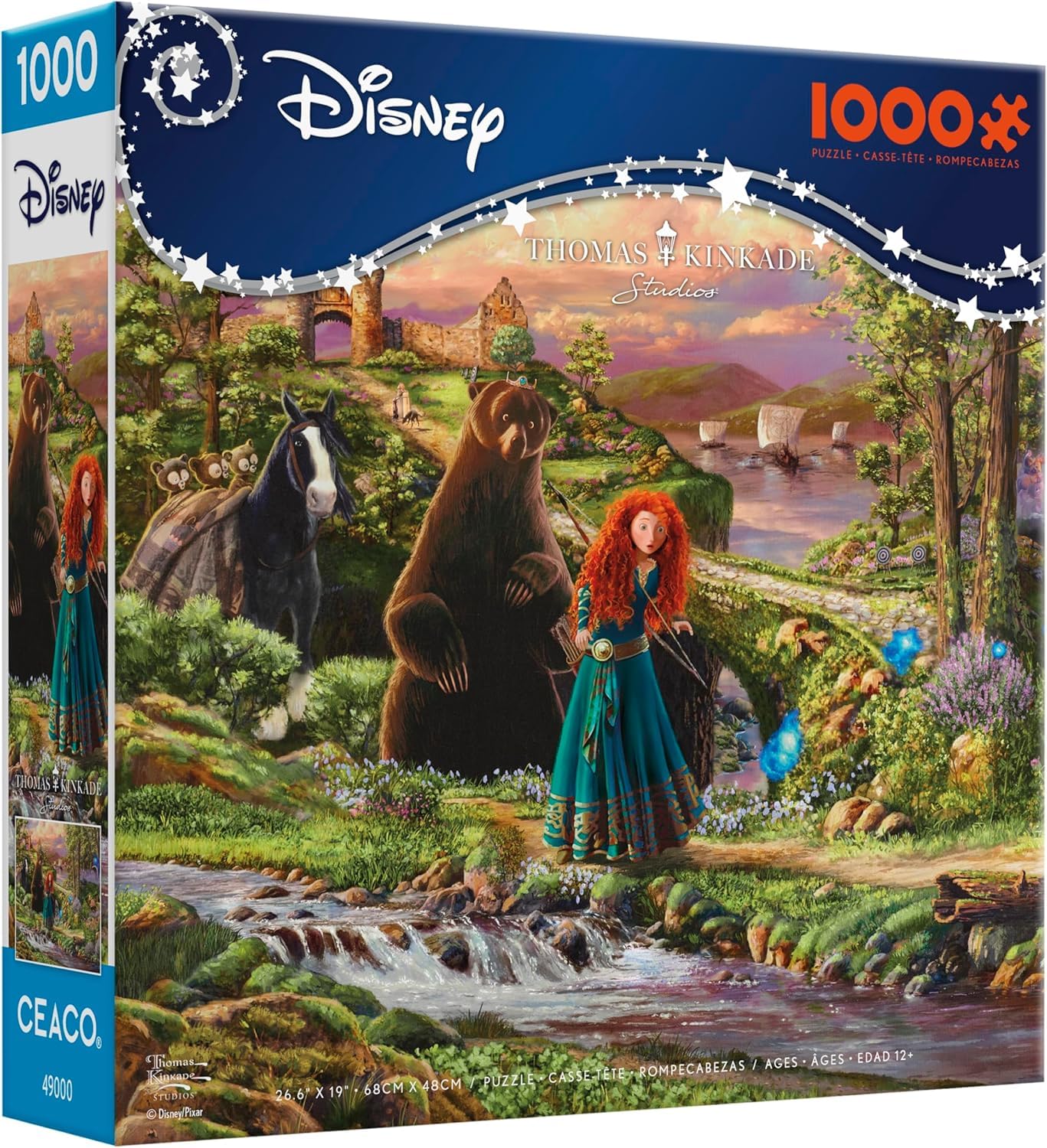 

Ceaco - Disney - Pixar - Thomas Kinkade - Brave - 1000 Piece Jigsaw Puzzle for Adults - Challenging Puzzle Perfect for Game Night
