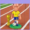 Set Figurine Jucători Fotbal Cupa Mondială PVC cu Trofee Pentru Fanii Fotbalului