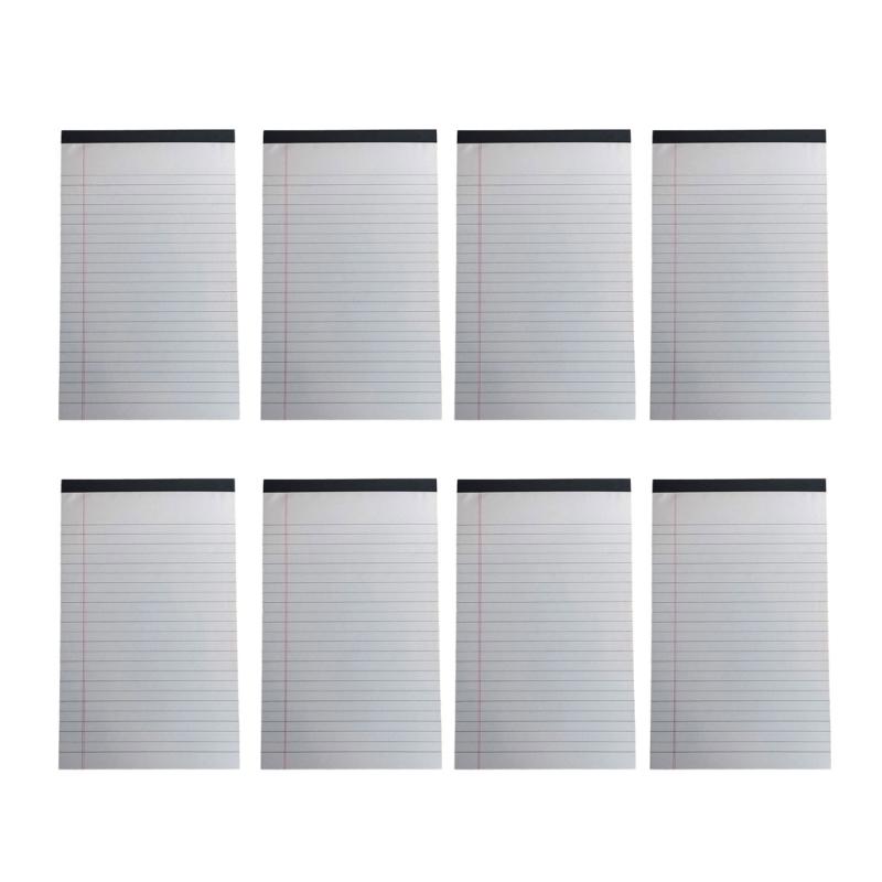 8 Pcs A4 Writing Paper Note Pads Scratch Pads Memos Pad Tearable Legal Pad Lined Paper Pads for Home Office School