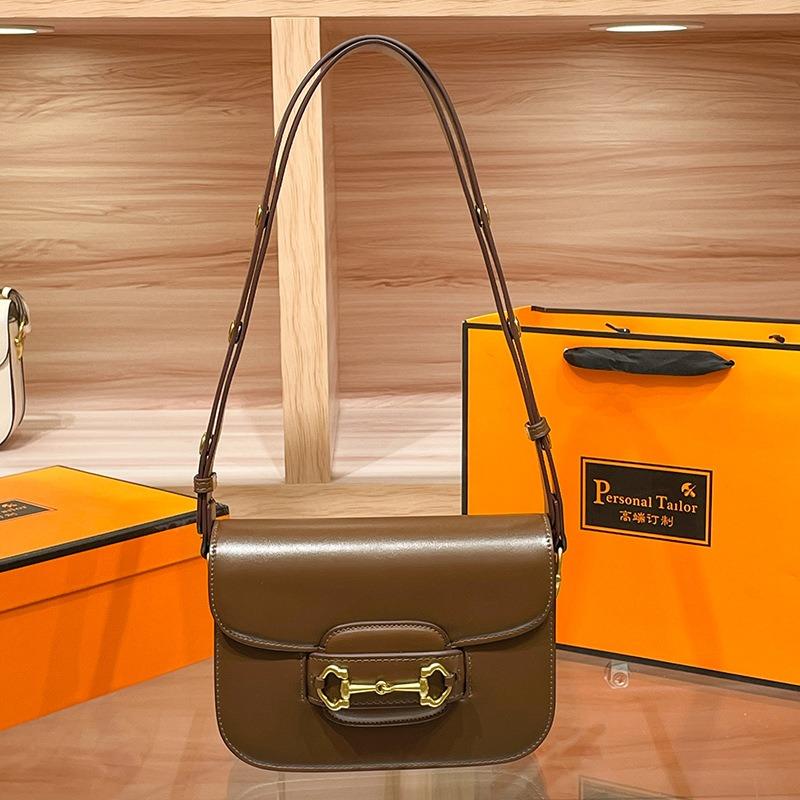 Ledertasche Damen neu Achsel vielseitig 5 Satteltasche einzelne Schulter Umhängetasche Pferde-Schnalle Tasche