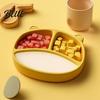 Suction Food Bowl for Kids Silicone Plate Toddlers Cute Bear Shape Unbreakable Divided Baby Feeding Bowl Non Slip Tray Infants And Set 6 Months To 3