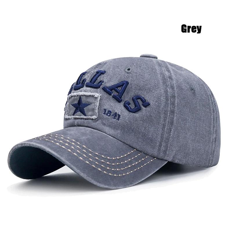 Baseball Stitching Stitched Embroidered Alphabet Quality High Cap Vintage Cotton Washed Neutral Gender Women Men For Caps And Casual Outdoor