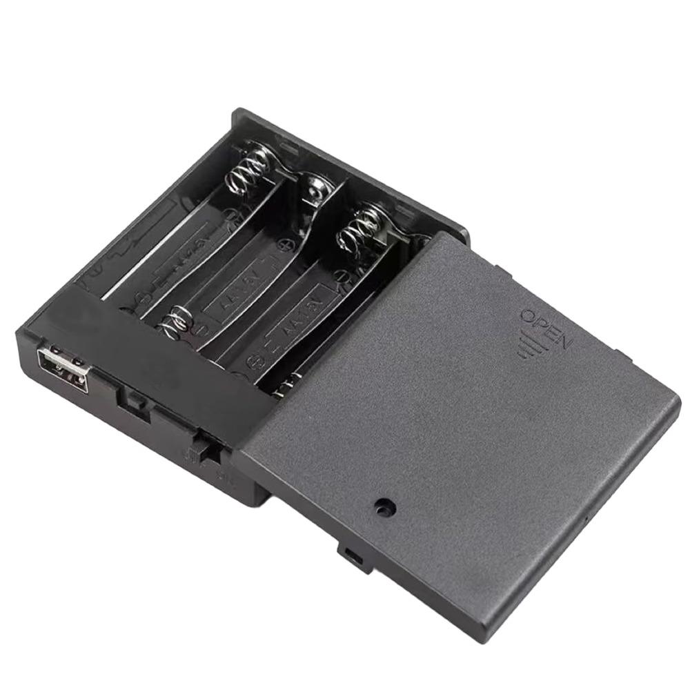 

5V Output USB Battery Pack Long Lasting LED Lights Adapter NEW Power Supply Party Decorations black-4pcs