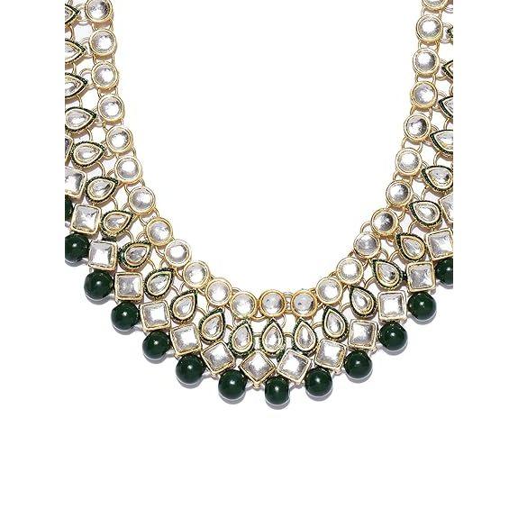 Gold Plated Jewellery Set for Women (Green)