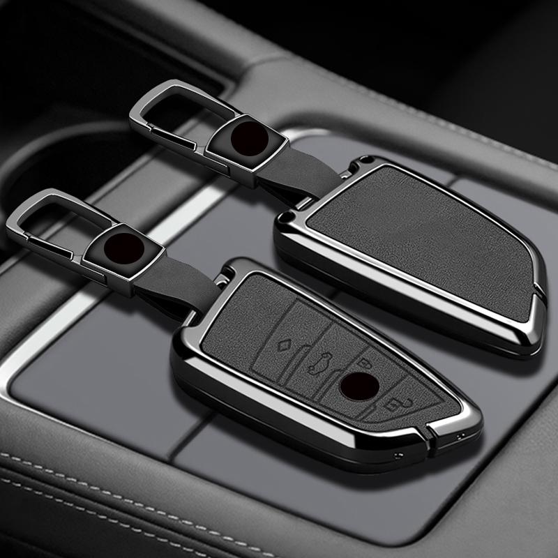 Zinc Alloy Leather Car Key Case For Bmw F20 G20 G30 X1 X3 X4 X5 G05 X6 X7 G11 F15 F16 G01 G02 F48 M3 M4 Keychain Accessories