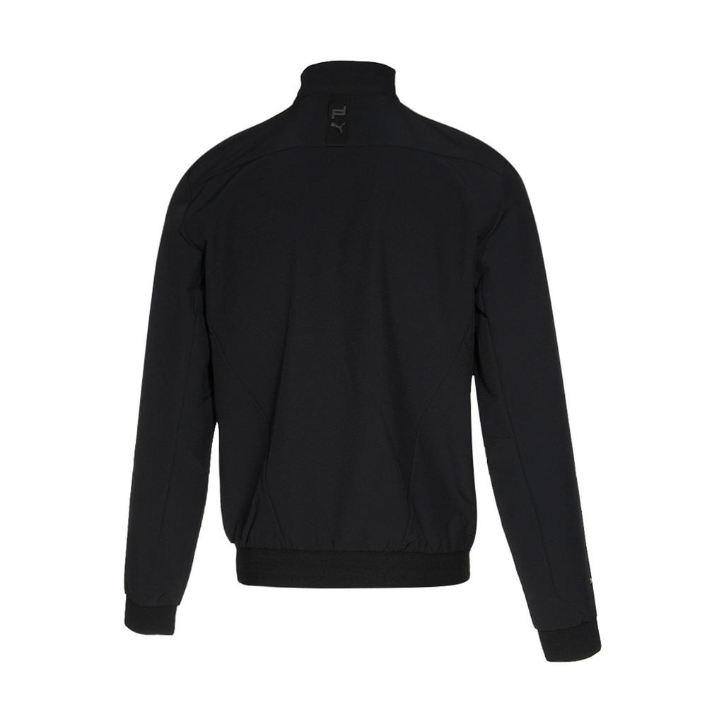 Puma X Porsche Collaboration Solid Color Stand Collar Zip Jacket Men Jackets Bright-Black 599671-01