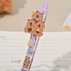 6Pcs Cute Capybara Erasable Neutral Pen 0.5mm Kawaii Cartoon Writing Stationery Student School Office Supplies Gifts