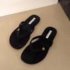 Luxury Designer Woman Flat Slippers Woven with Comfortable Women's Shoes Casual Bottom Slippers 2025 New Summer Women Sandals