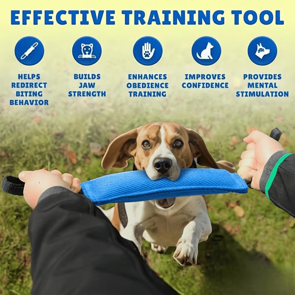 Langlebiges Hund Zerrspielzeug Doppeltgriff Beißtraining Kauspielzeug Interaktives Zerrseil für mittelgroße große Hunde
