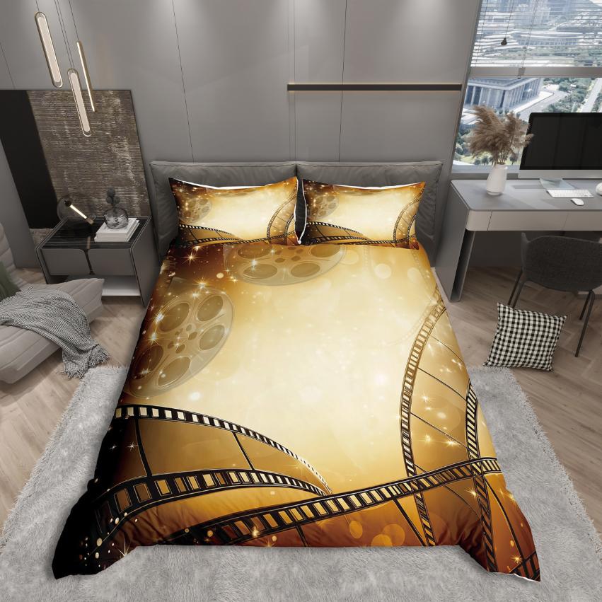 

Comforter Homewish Cinema Theme Movie Theater Bedding Setvintage Retro Comforter Set Comforter (quilt)-EU Single(135*200cm)3pcs