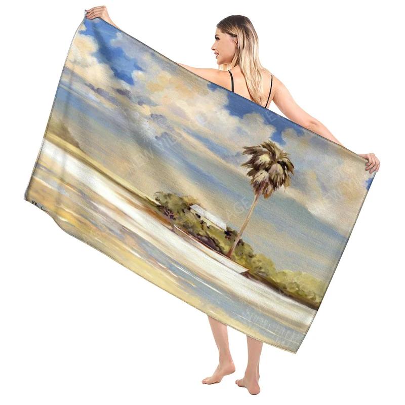 Hawaiian Style Bathroom Adult Soft Bath Towel Sauna Large Beach Towel Modern Fitness Towel Hotel Women'S Shower Quick Drying