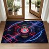 Bayern Munich Design Crystal Velvet Rug Soft Decorative Mat for Bedroom Entrance