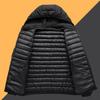 Men Winter Warm Hooded Patchwork Soft for Windproof Soft Coat  Jacket