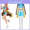 One Piece Nami Cosplay Costume Colorful Sleeveless Dress For Halloween Anime Fans