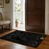 Abstract Hexagon Pattern Floor Mat Soft Flannel Absorbent Mat Non-Slip Rug Home Bedroom Bathroom