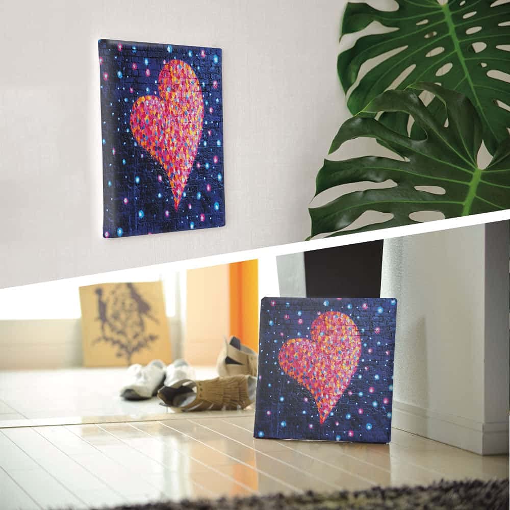 Art Deli Heart Pop Fabric Wall Art Panel, 57 x 57 cm