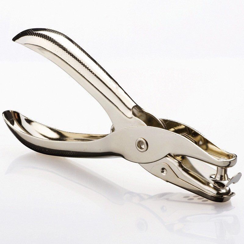 Punching Tool Hand-held Punching Pliers Single-hole Punching Machine 6mm Manual Binding of Paper Office Supplies
