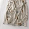 Dress Women Summer Floral Soft Casual Versatile Skirt Loose Skin-friendly Waisted Hemp Dresses