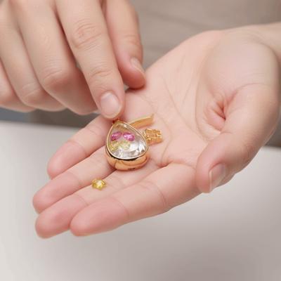 Legierung Meeresherz Anhänger Kann geöffnet werden Konserviertes Kupfer Wassertropfen Schlüsselbein Kette Einfaches Design Verblasst Nicht