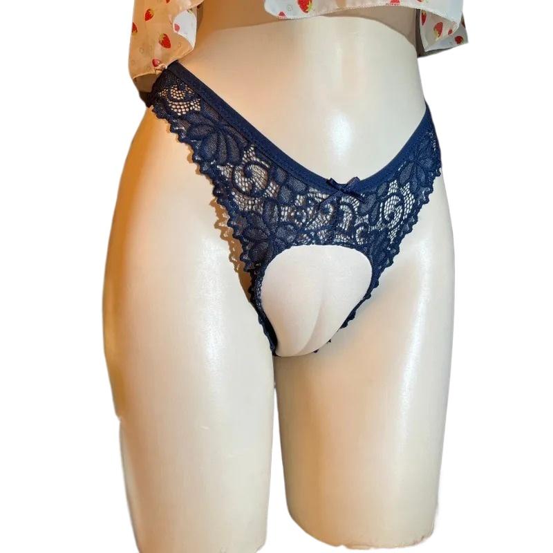 Mens Crossdresser Panties Male To Female Hiding Gaff Tucking Underwear Mtf Transgender Low Rise Lace T-Back Thong Sissy Lingerie