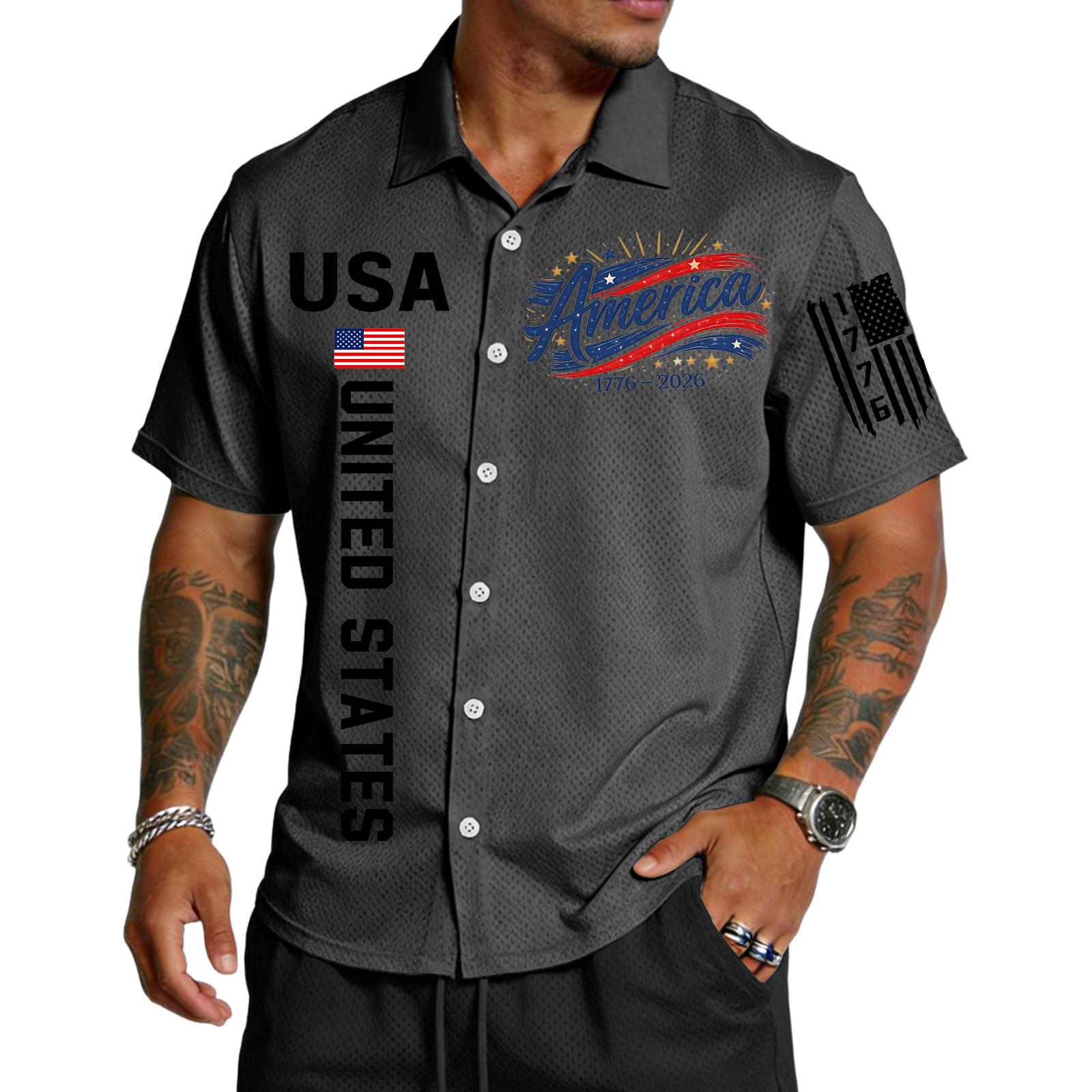 

Men s Casual Lapel Light Breathable Short Sleeve Shirt XXL