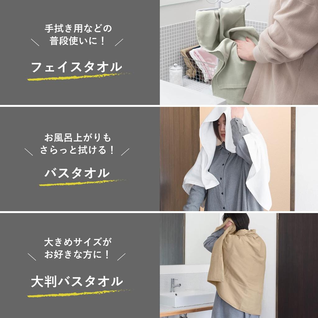 Bloom Gauze Large Bath Single Senshu Cotton Japanese-Made Towel, Towel, Size, Speed-Dry, Towel, Quick-Drying, Lightweight, Thin, 100% (Navy)
