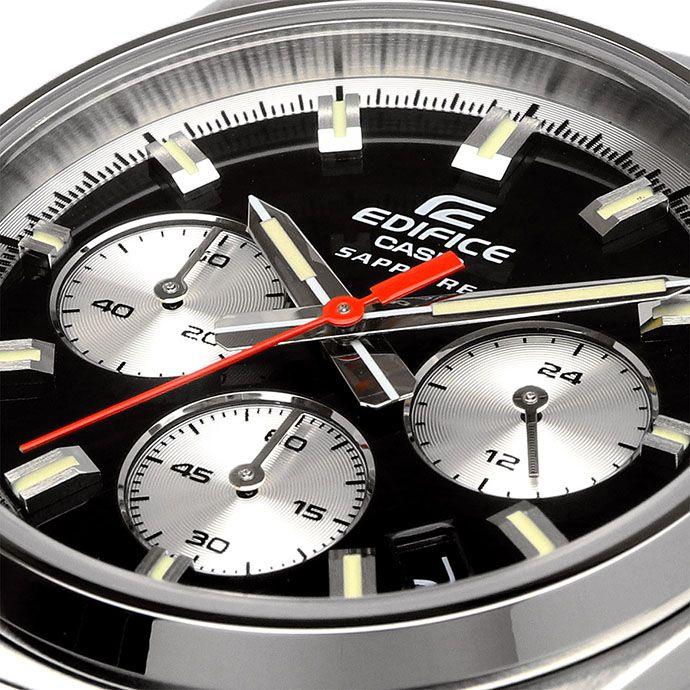 Used EDIFICE Watch CASIO Chronograph Sapphire Glass Black Men's EFB-730D-1AV Overseas Model [Parallel Import]