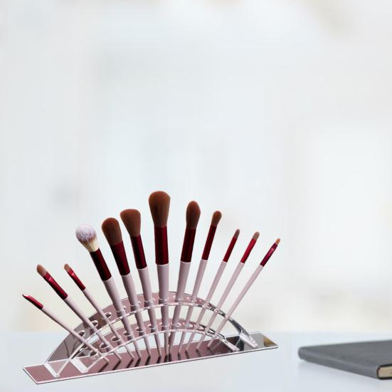 Acryl Make-Up Pinsel Halter Haar Essstäbchen Organizer Große Kapazität Transparent Gewölbte Acryl Display Stand Schreibtisch