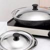 Universal 23.5cm Stainless Steel Pot Lid for Skillet Frying Pan Wok Replacement Cover Ergonomic Knob Heat Resistant Kitchen