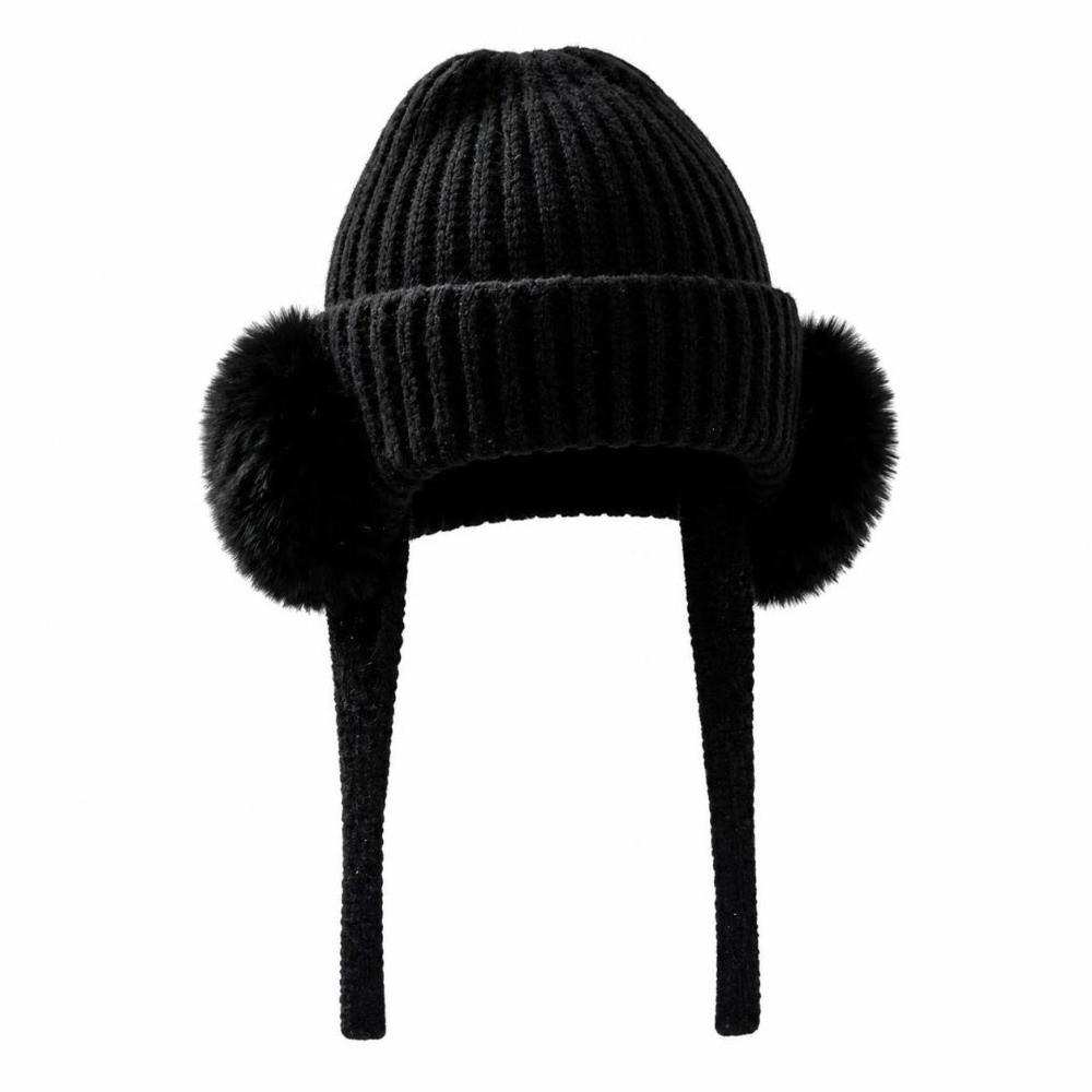 Soft Winter Skullcap Warm Thermal Ski Hat New Knitted Beanie Hat Women