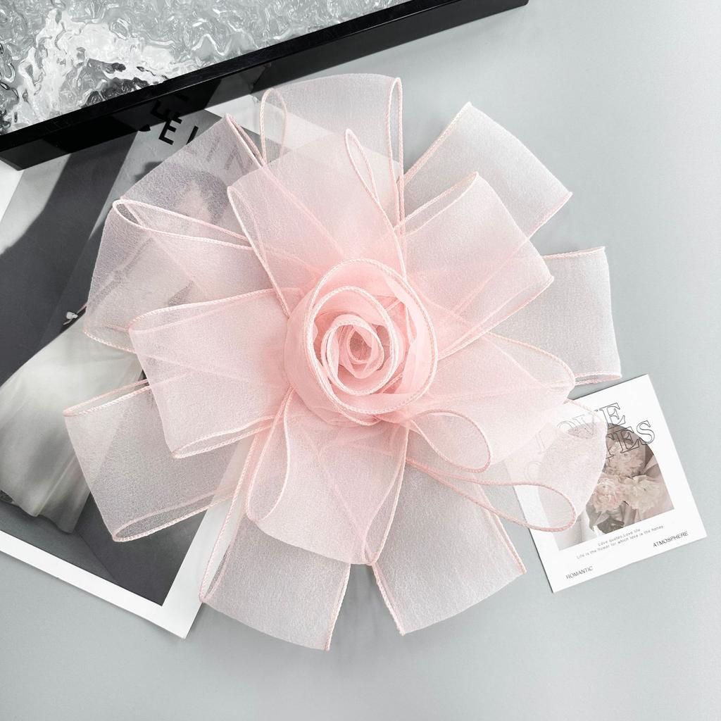 Multi-Color Mesh Pleated Three-Dimensional Flower Corsage Clothing Dress Dress Hair Accessories Decorative Cloth Sticker Accessories