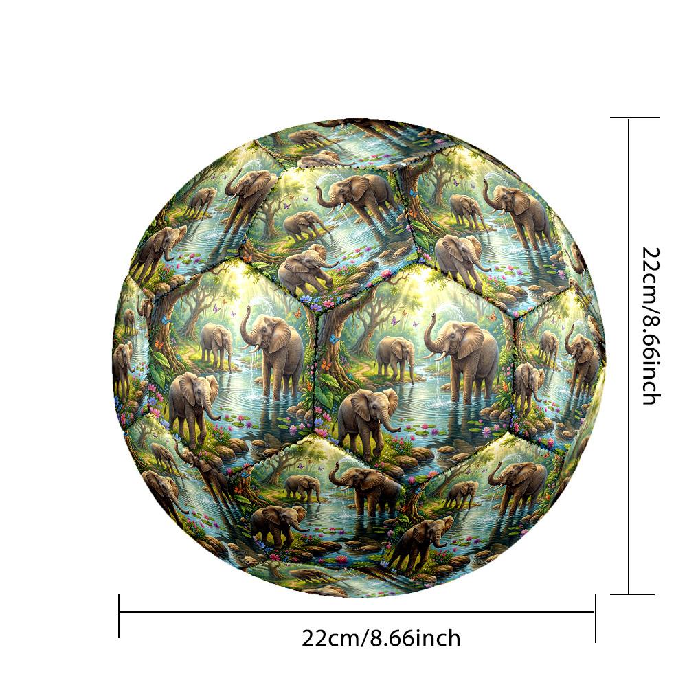 1pc Elephant Family Jungle Durable Size 5 Soccer Ball Professional Match Training Football Indoor &Outdoor Sports Ball p60125