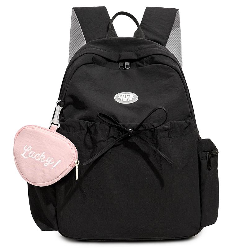 

Contrast Color Women s Backpack Student Campus Schoolbag чорний
