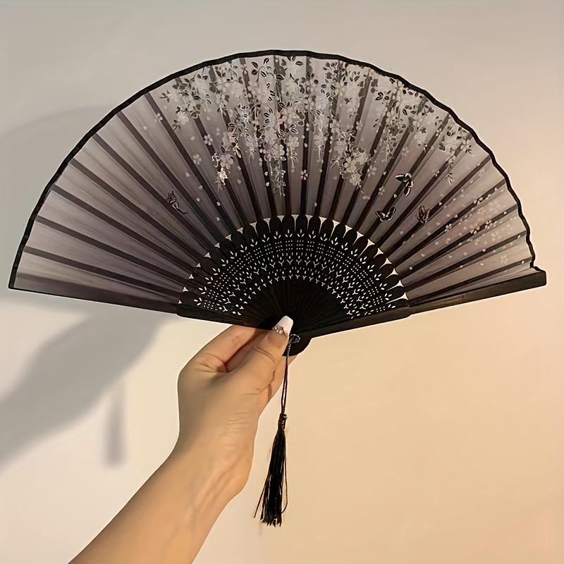 

Spring and Summer Folding Hand Fan | New Chinese Style Tassel Fan | Portable Dance Fan | Hanfu and Qipao Accessories