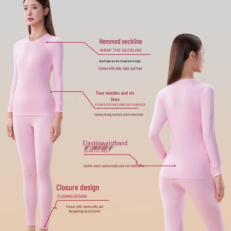 Yalu Women's 100% Cotton Antibacterial Thermal Underwear Set