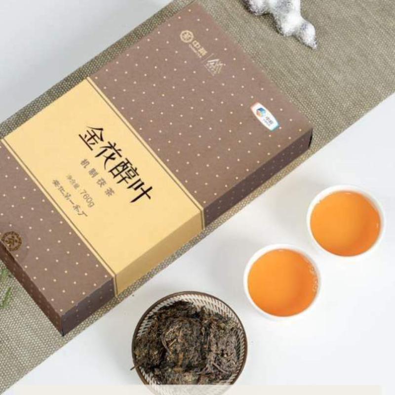 Hunan Anhua Golden Flower Dark Brick Tea Fu Zhuan Dark Tea Fu Brick Tea 760g