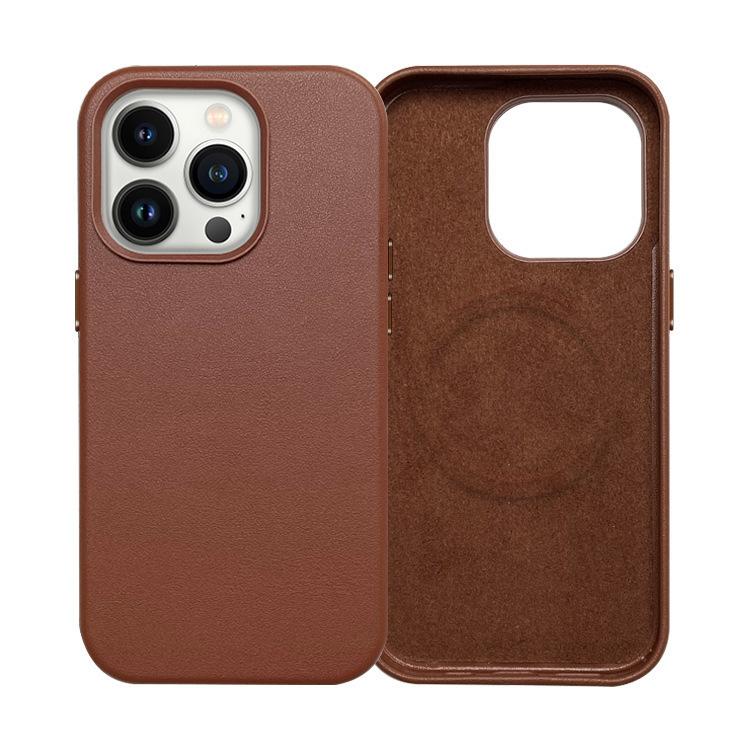 MagSafe Magnetic Leather Mobile Phone Case Is Suitable for Apple iPhone17 Anti-drop Leather Case 16 Custom Logo.