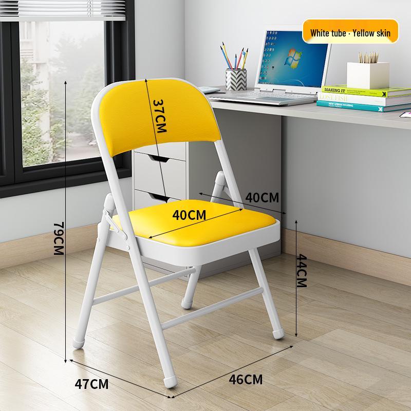 Modern Minimalist Folding Armchair with Backrest - Comfortable, Portable Chair for Dorms & Bedrooms