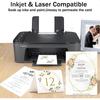 50 Pack White Cardstock 8.5 x 11 White Paper 65lb Card Stock Printer Paper for Cards Making Office Printing Certificate